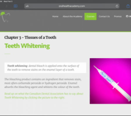 In Lesson 3 - Teeth Whitening