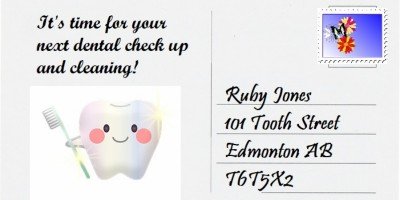 Dental Appointment Reminder Card